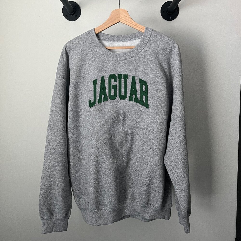 Grey Green Jaguar Motors Luxury Auto Jag Car Crewneck Sweatshirt